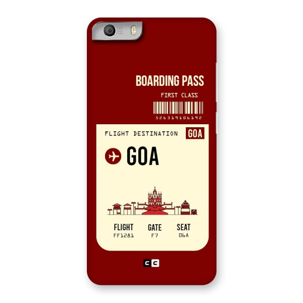 Goa Boarding Pass Back Case for Micromax Canvas Knight 2