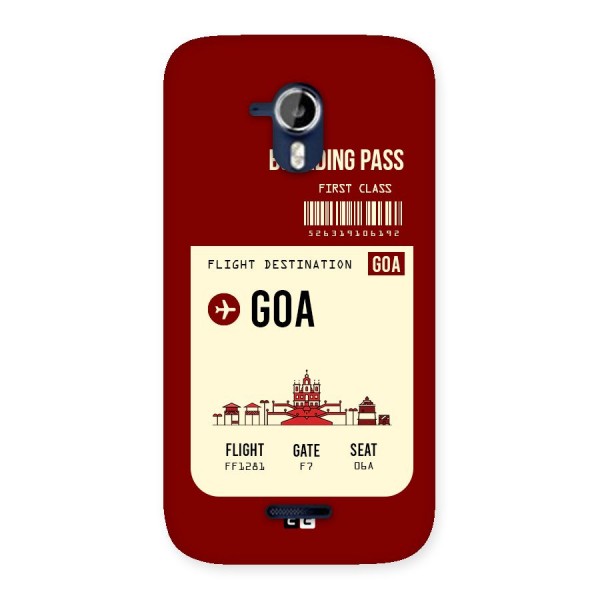 Goa Boarding Pass Back Case for Micromax Canvas Magnus A117
