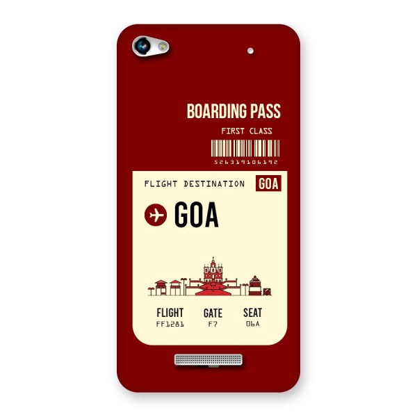 Goa Boarding Pass Back Case for Micromax Hue 2