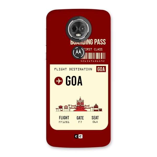 Goa Boarding Pass Back Case for Moto E5 Plus
