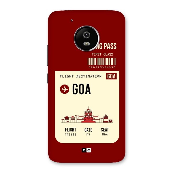 Goa Boarding Pass Back Case for Moto G5