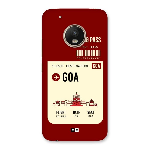 Goa Boarding Pass Back Case for Moto G5 Plus