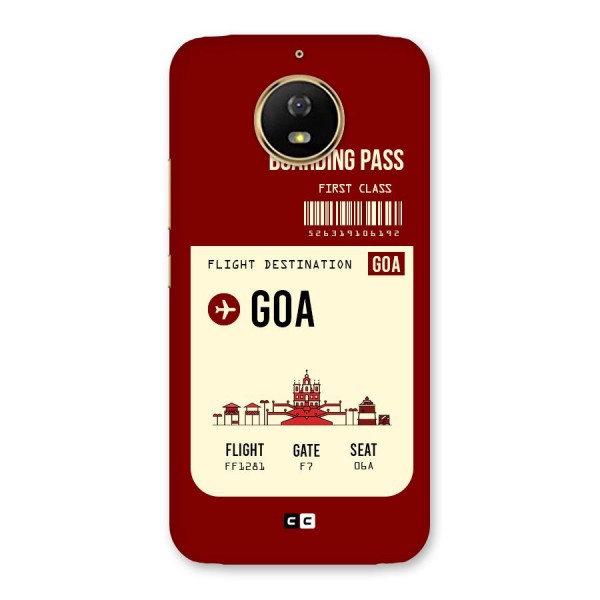 Goa Boarding Pass Back Case for Moto G5s