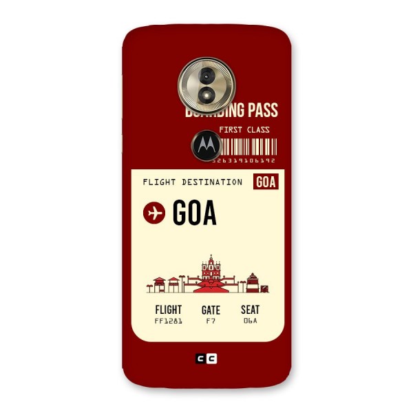 Goa Boarding Pass Back Case for Moto G6 Play