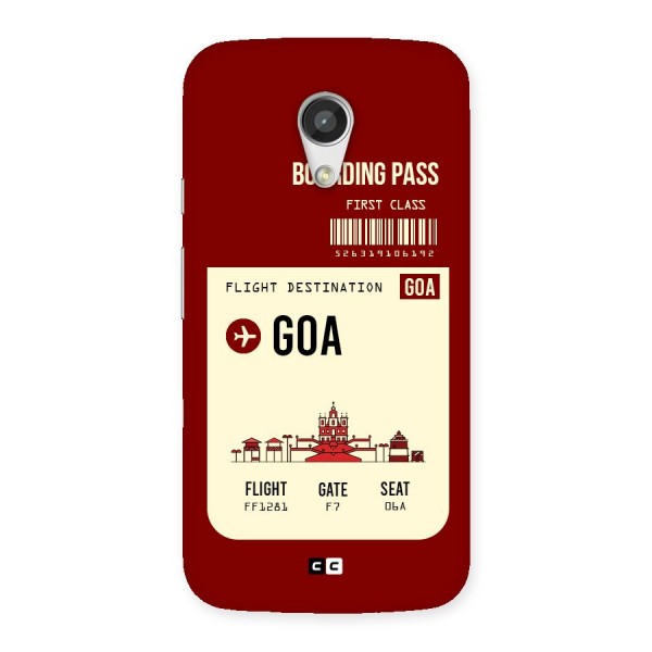 Goa Boarding Pass Back Case for Moto G 2nd Gen