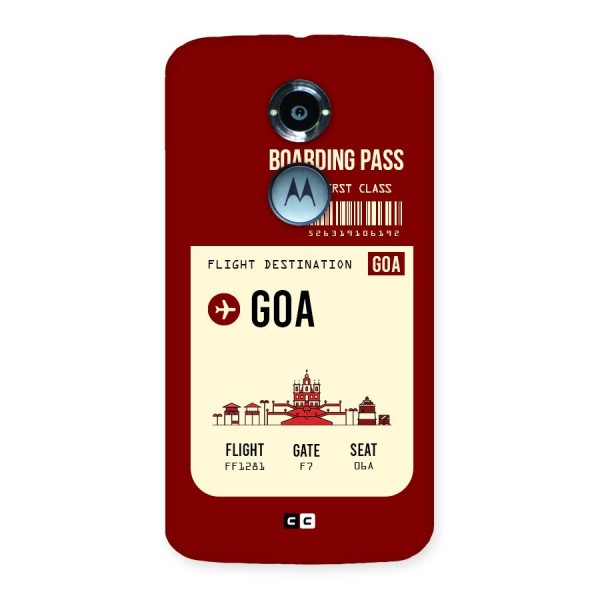 Goa Boarding Pass Back Case for Moto X 2nd Gen