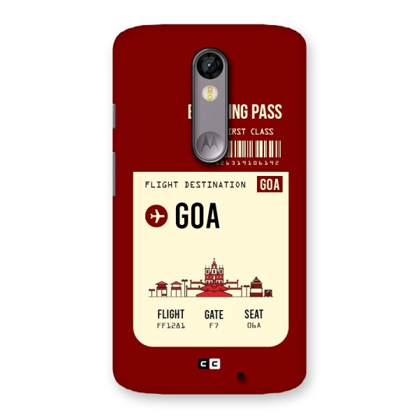 Goa Boarding Pass Back Case for Moto X Force