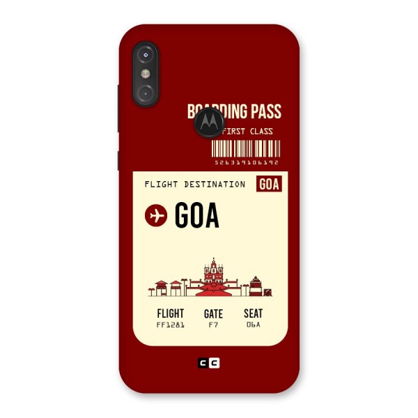 Goa Boarding Pass Back Case for Motorola One Power