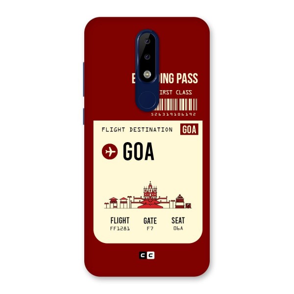 Goa Boarding Pass Back Case for Nokia 5.1 Plus
