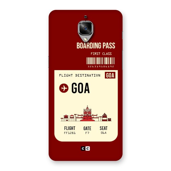 Goa Boarding Pass Back Case for OnePlus 3