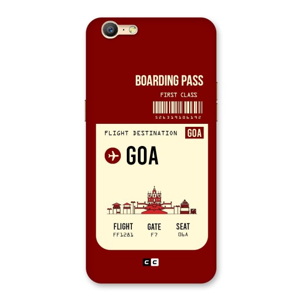 Goa Boarding Pass Back Case for Oppo A39