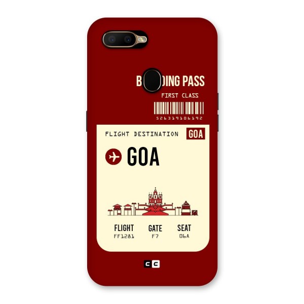 Goa Boarding Pass Back Case for Oppo A5s