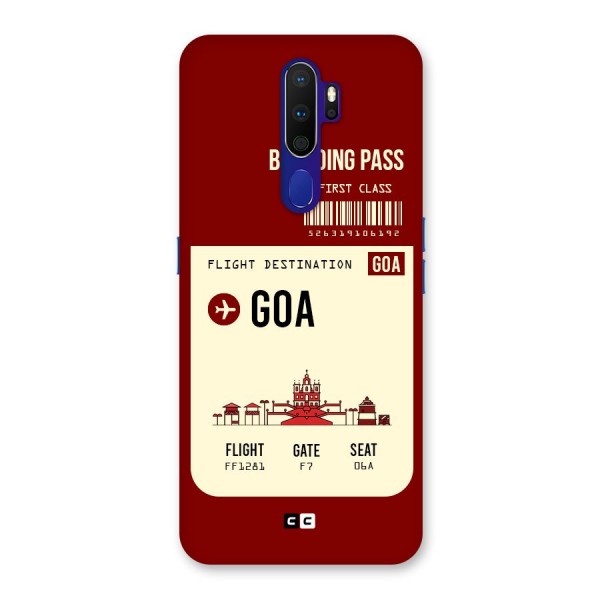 Goa Boarding Pass Back Case for Oppo A9 (2020)