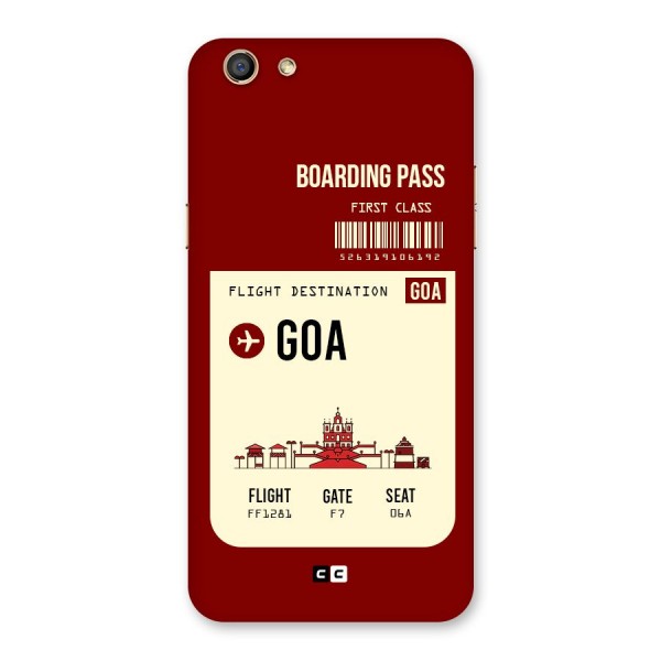 Goa Boarding Pass Back Case for Oppo F3