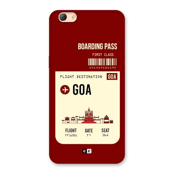 Goa Boarding Pass Back Case for Oppo F3 Plus