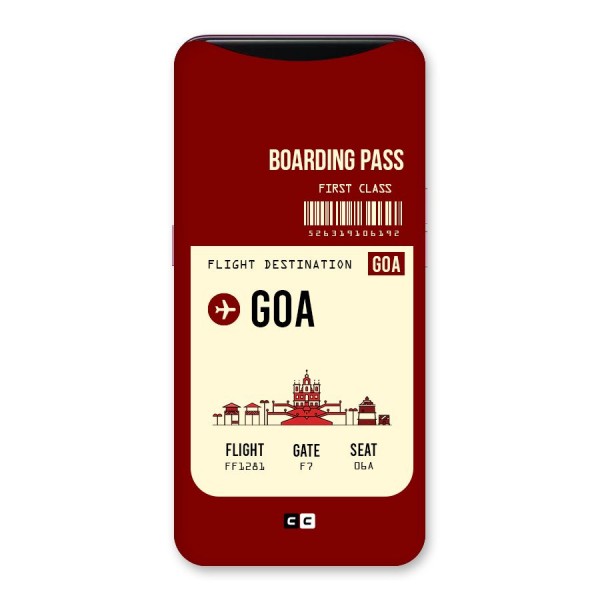 Goa Boarding Pass Back Case for Oppo Find X