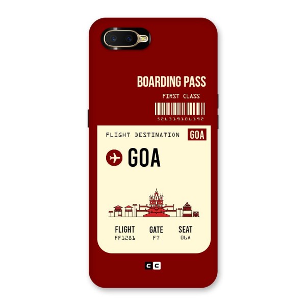 Goa Boarding Pass Back Case for Oppo K1