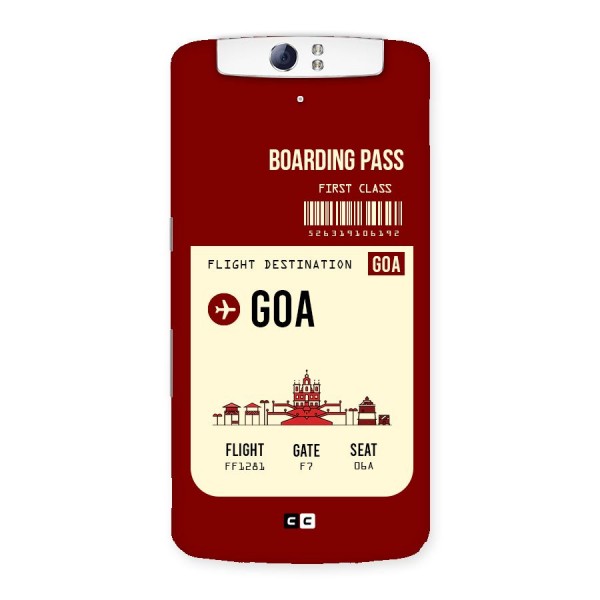 Goa Boarding Pass Back Case for Oppo N1