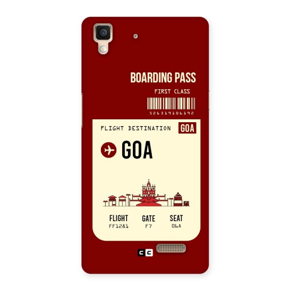 Goa Boarding Pass Back Case for Oppo R7