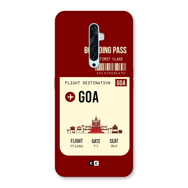 Goa Boarding Pass Back Case for Oppo Reno2 F