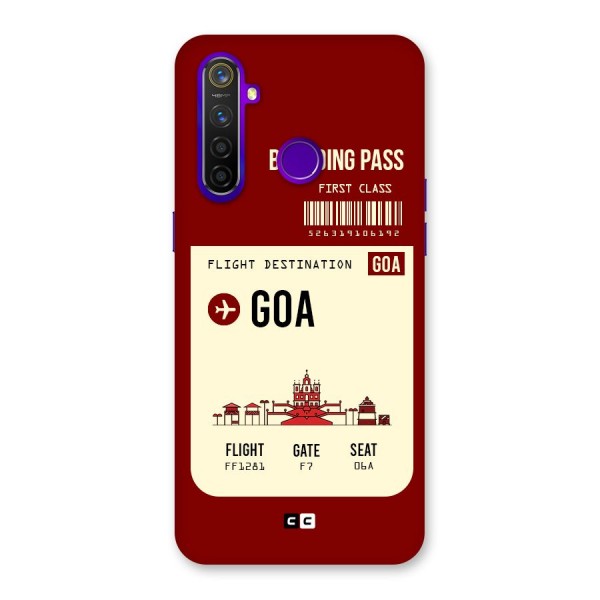 Goa Boarding Pass Back Case for Realme 5 Pro