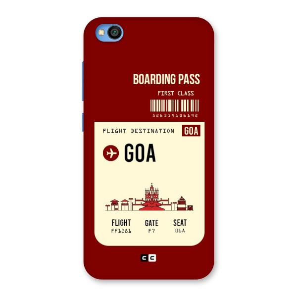 Goa Boarding Pass Back Case for Redmi Go