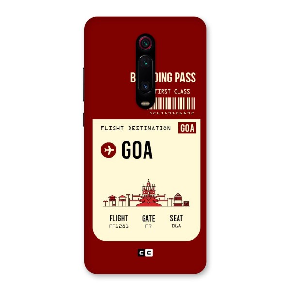 Goa Boarding Pass Back Case for Redmi K20 Pro