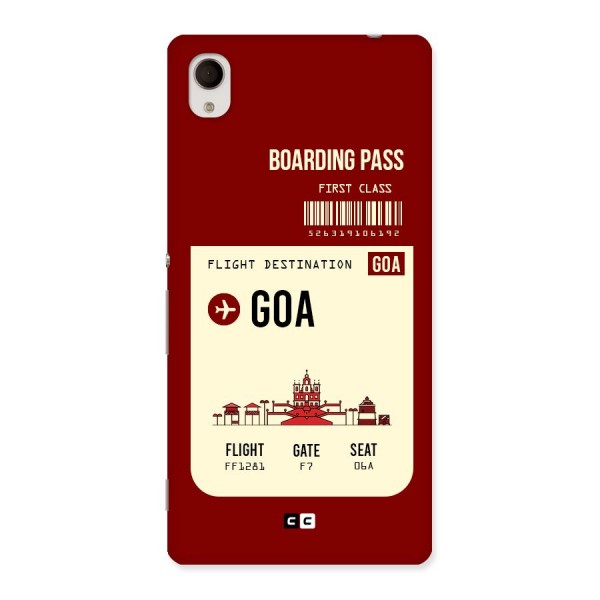 Goa Boarding Pass Back Case for Sony Xperia M4