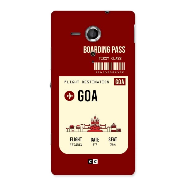 Goa Boarding Pass Back Case for Sony Xperia SP