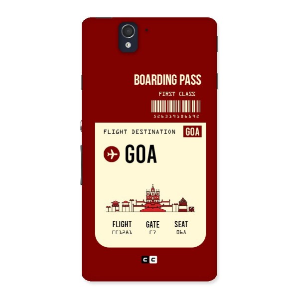 Goa Boarding Pass Back Case for Sony Xperia Z