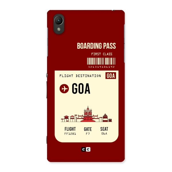 Goa Boarding Pass Back Case for Sony Xperia Z1