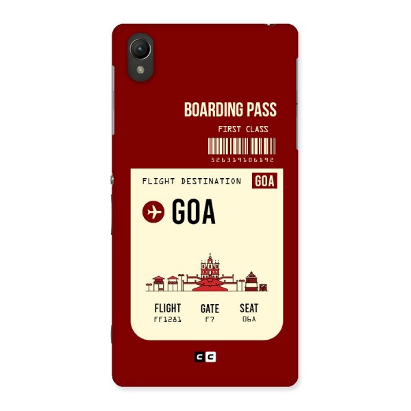 Goa Boarding Pass Back Case for Sony Xperia Z2