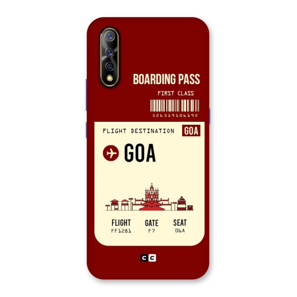 Goa Boarding Pass Back Case for Vivo S1