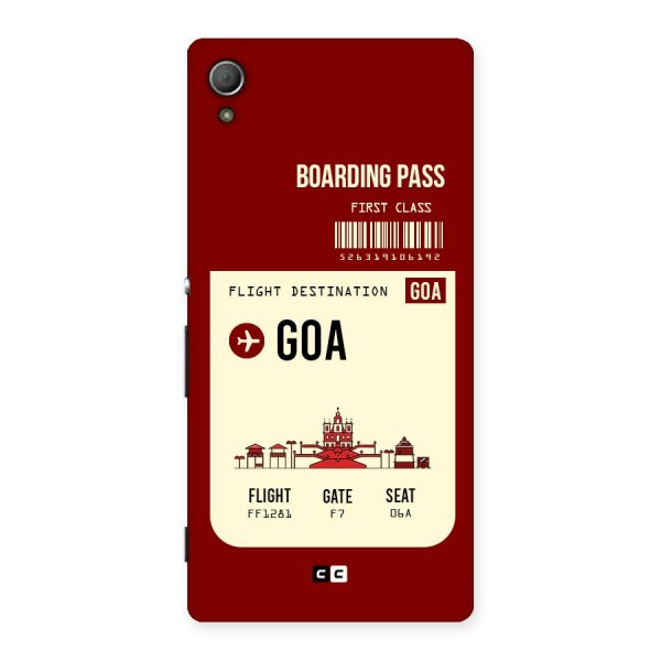 Goa Boarding Pass Back Case for Xperia Z3 Plus