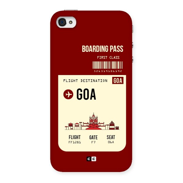 Goa Boarding Pass Back Case for iPhone 4 4s