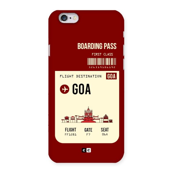 Goa Boarding Pass Back Case for iPhone 6 6S