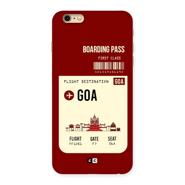 Goa Boarding Pass Back Case for iPhone 6 Plus 6S Plus