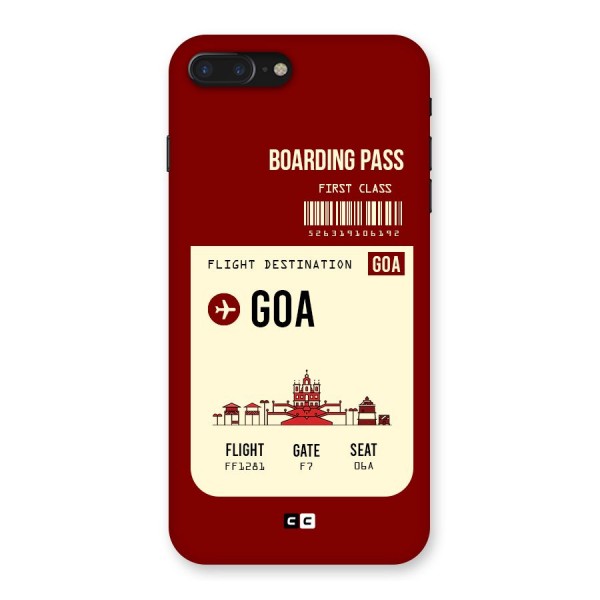 Goa Boarding Pass Back Case for iPhone 7 Plus