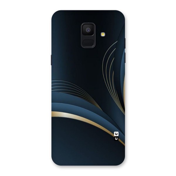 Gold Blue Beauty Back Case for Galaxy A6 (2018)