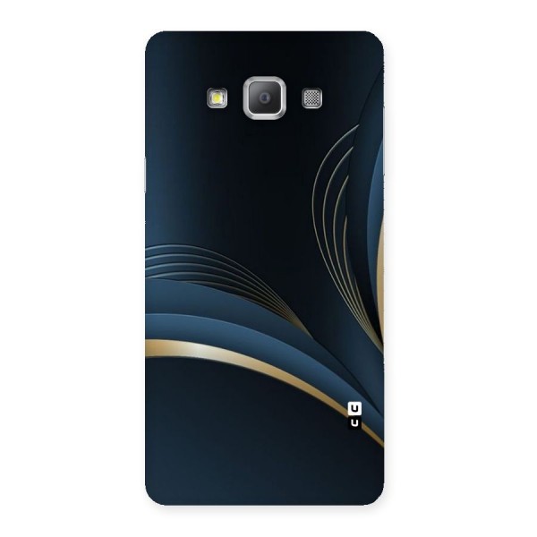 Gold Blue Beauty Back Case for Galaxy A7