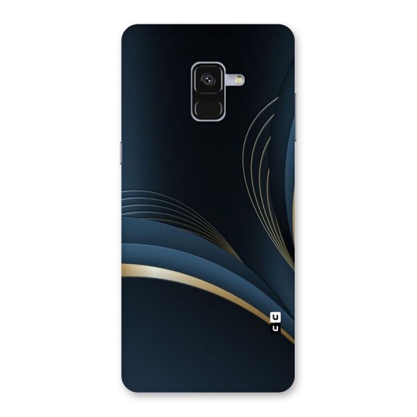 Gold Blue Beauty Back Case for Galaxy A8 Plus