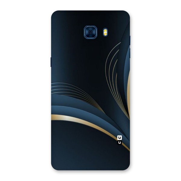 Gold Blue Beauty Back Case for Galaxy C7 Pro