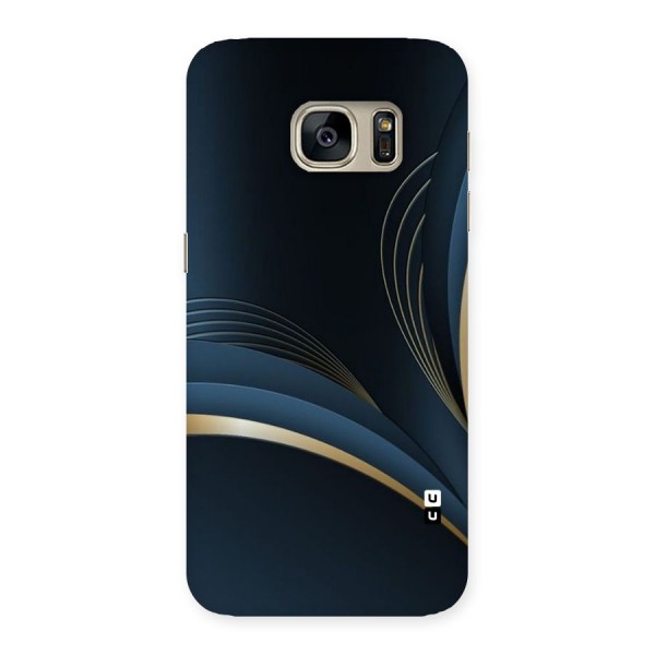 Gold Blue Beauty Back Case for Galaxy S7