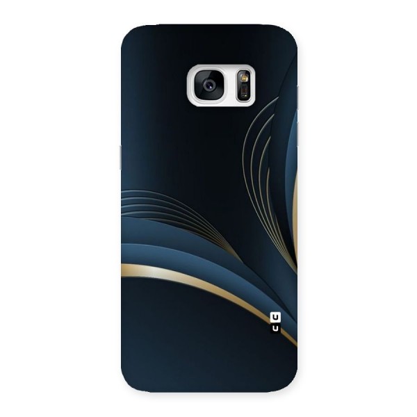 Gold Blue Beauty Back Case for Galaxy S7 Edge