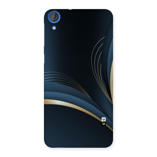 Gold Blue Beauty Back Case for HTC Desire 820s