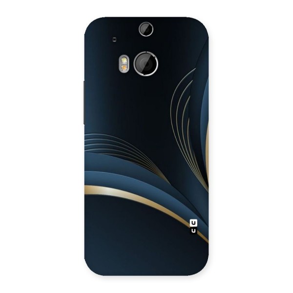 Gold Blue Beauty Back Case for HTC One M8