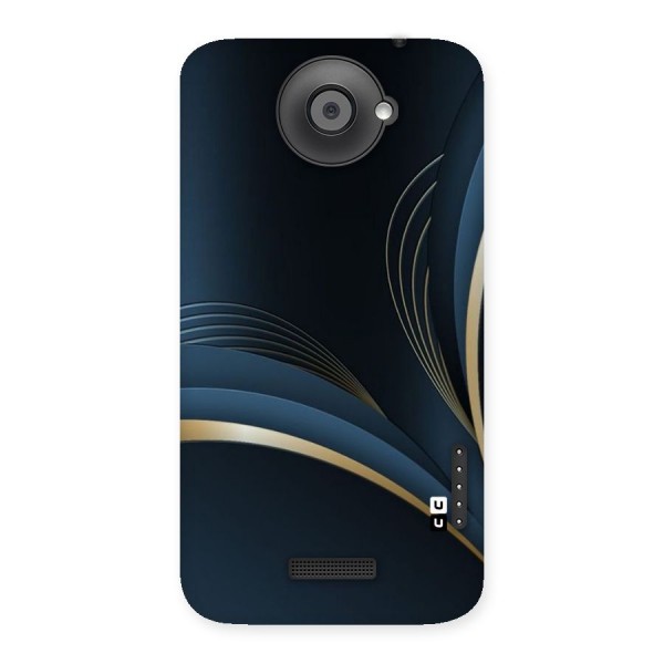 Gold Blue Beauty Back Case for HTC One X