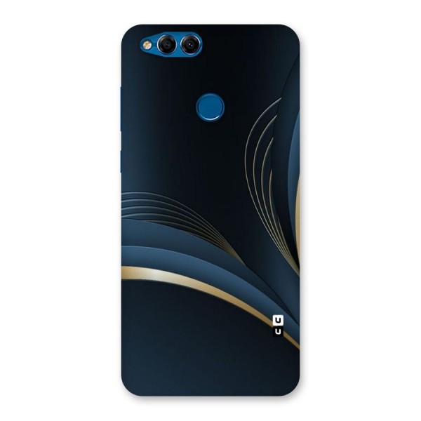 Gold Blue Beauty Back Case for Honor 7X