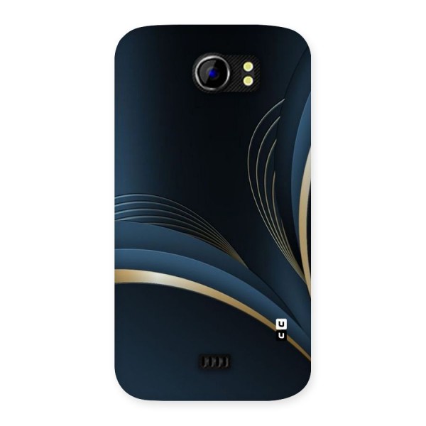 Gold Blue Beauty Back Case for Micromax Canvas 2 A110