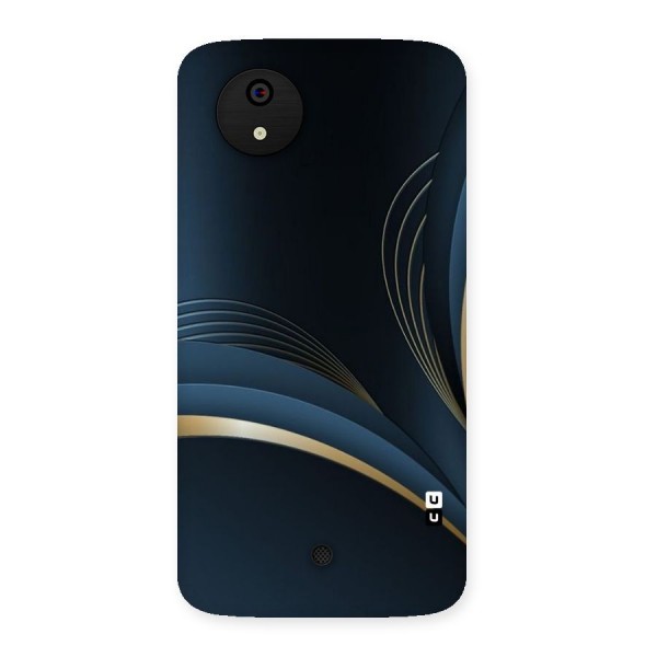 Gold Blue Beauty Back Case for Micromax Canvas A1